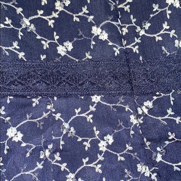 Blue Floral Embellished Midi Dress - Picture 5 of 5